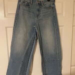 Wide leg baggy high rise jeans